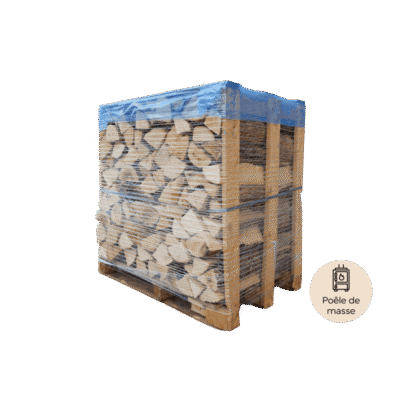 Palette de 1st de bois de chauffage en 33cm spécial poêle de masse