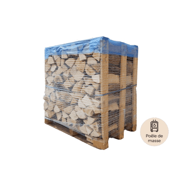 Palette de 1st de bois de chauffage en 33cm spécial poêle de masse